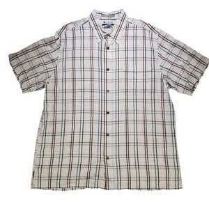 Columbia Men's Striped Short Sleeve Button Up  Shirt Size XL